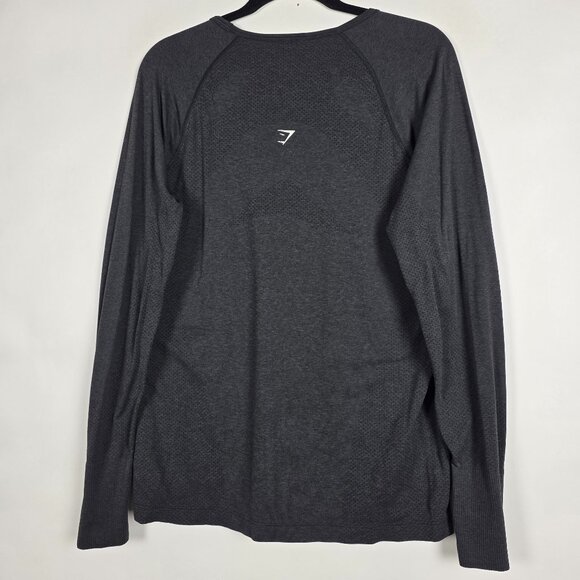 Gymshark Activewear Mens Large Long Sleeve Gray Shirt - Picture 2 of 5